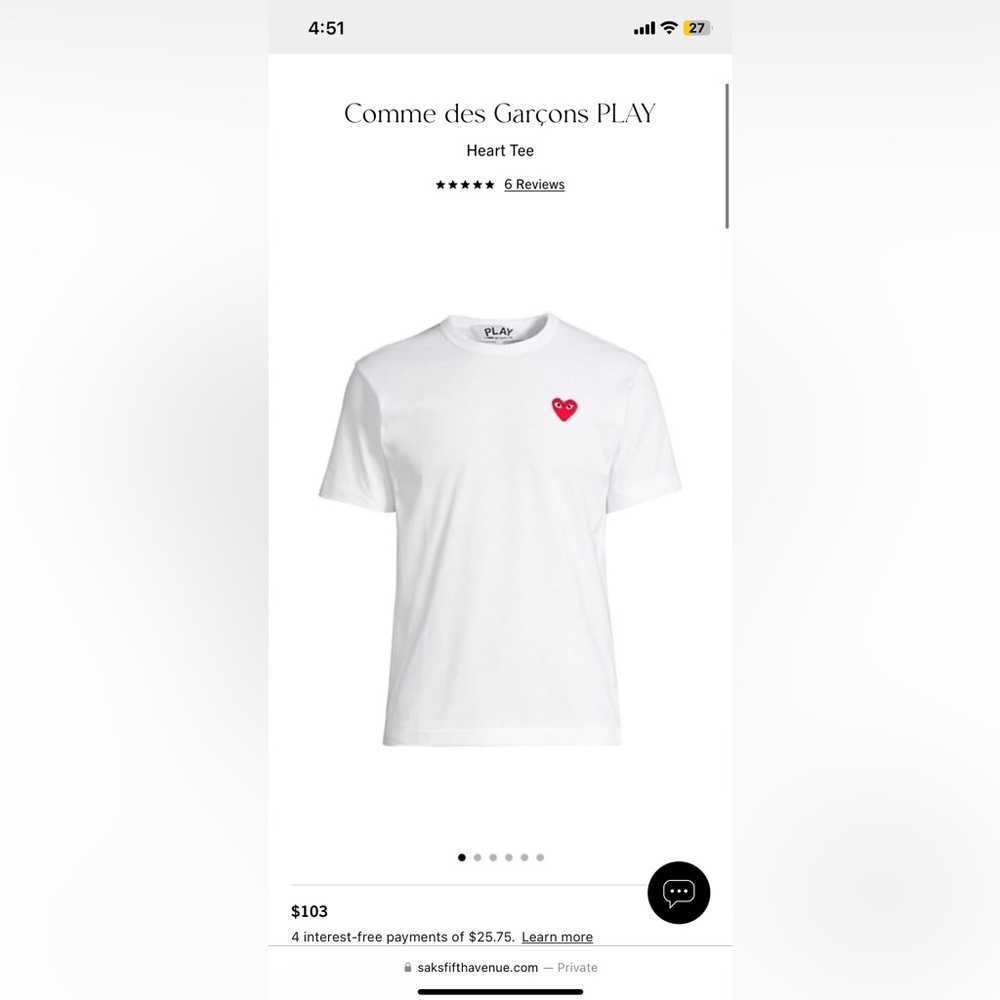 Comme des Garçons t shirt